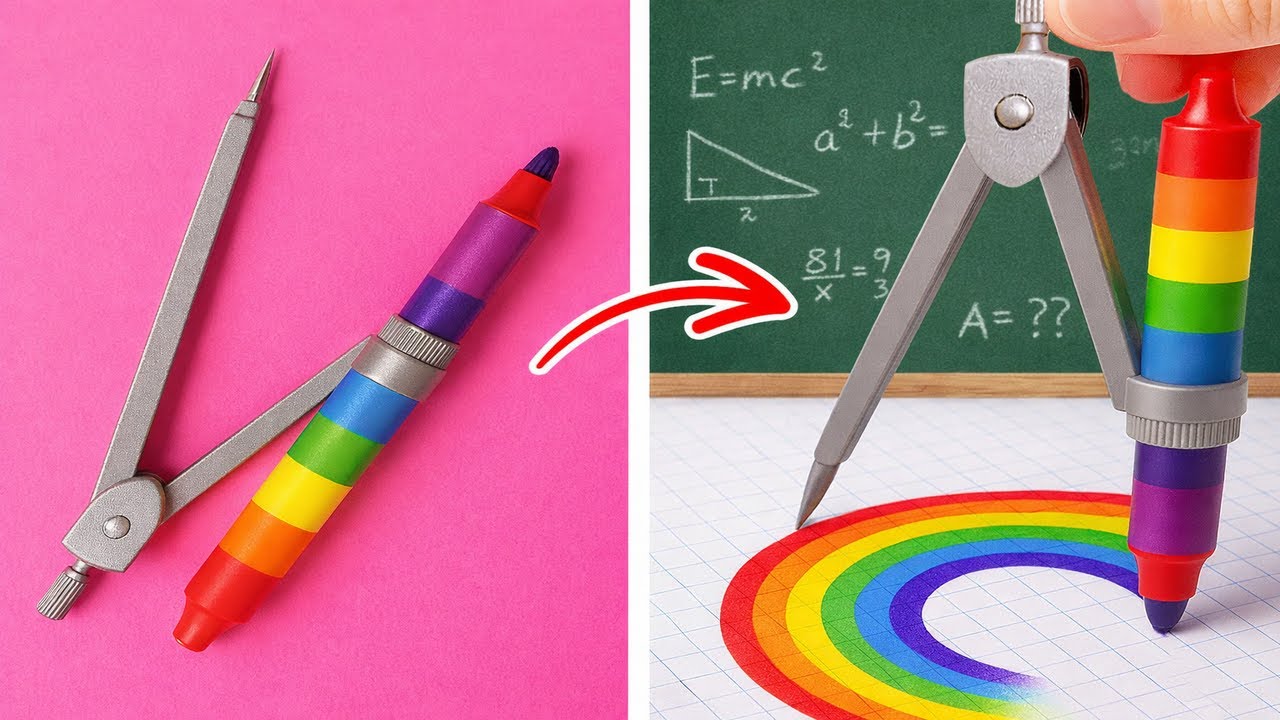 TV 4K II SCHOOL ART JUST GOT COOLER! 🎨✨Simple Drawing Tricks You’ll Love by 123 GO! CHALLENGE