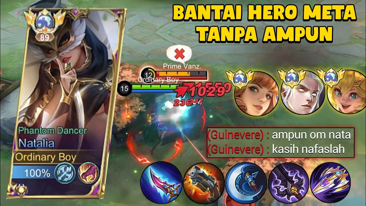 CARA MENDOMINASI HERO META MENGGUNAKAN NATALIA | TOP GLOBAL NATALIA GAMEPLAY - MLBB