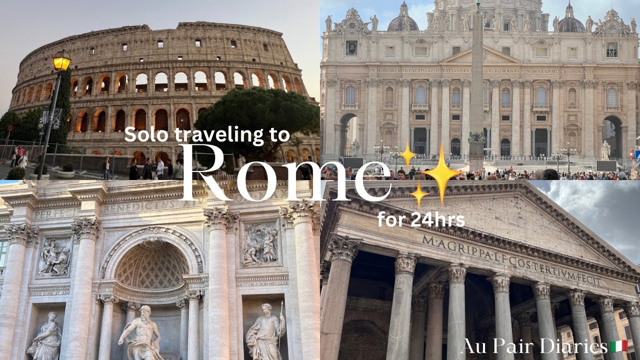 SOLO TRIP | WHAT TO SEE IN ROME FOR 24HRS: Colosseum, Trevi Fountain, Pantheon & St Peter's Square📸