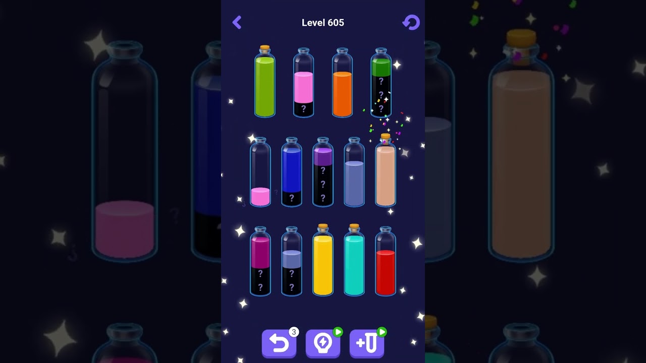 Water Sort Puzzle Продвинутая Стратегия – Уровни 601–611 | Тихое Прохождение #watersort