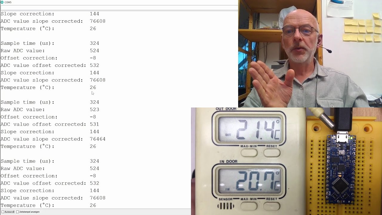 Датчик температуры (& АЦП) для Arduino MegaAVR, например, Nano Every ATmega4809