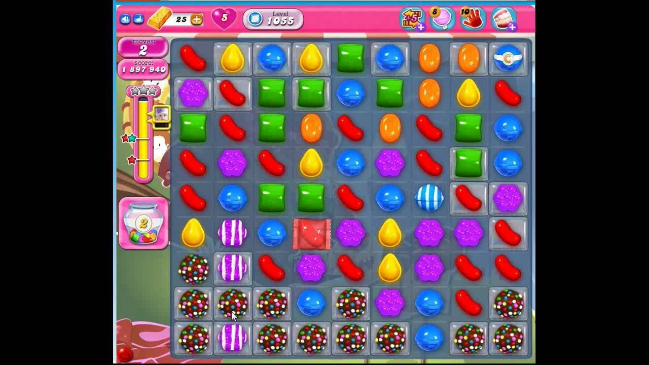 Candy Crush Saga Level 1055 No Boosters