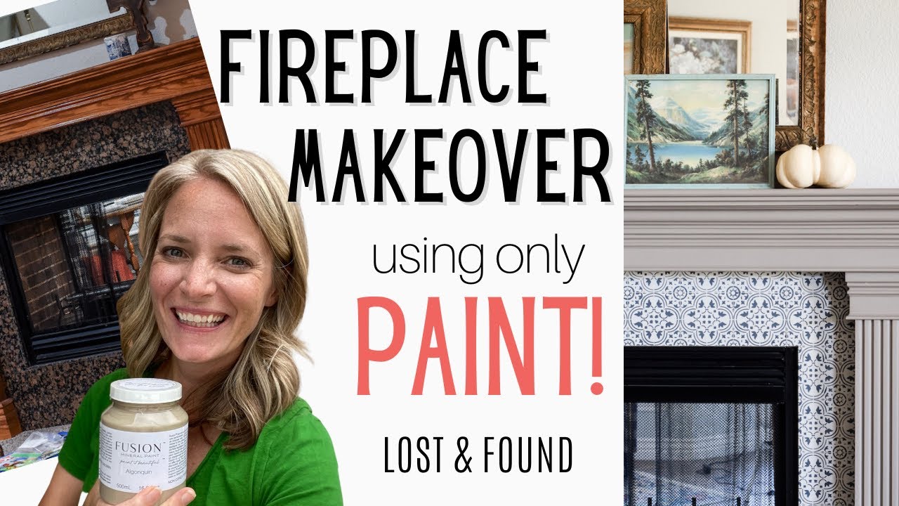 How to Paint your Fireplace with Fusion Mineral Paint | Cottage Style Fireplace Makeover |