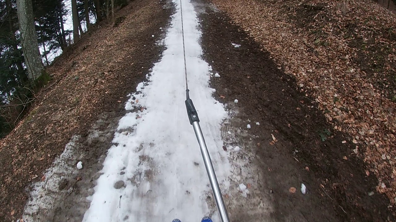 skijanje Sljeme - zeleni spust  *malo snijega*