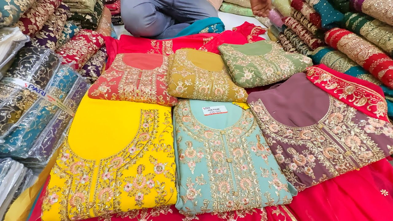 chickpet wholesale grand dress material collection| wedding n partywear collection|courier available