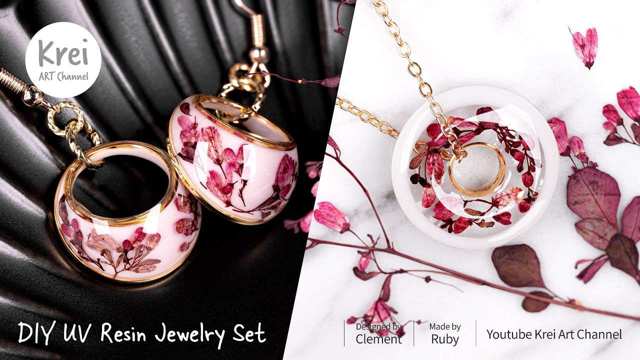 【UVレジン】夢のようなエレガントなアクセサリー制作〜♪ UV Resin - Creating Dreamlike Elegant Accessories！