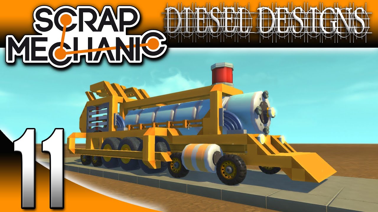 Scrap Mechanic Gameplay: EP11: Steam Locomotive Train! (Let's Play 1080p)