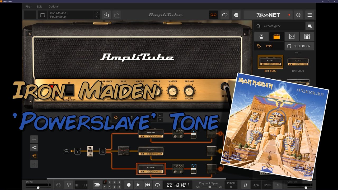Iron Maiden POWERSLAVE guitar tone - AmpliTube 5