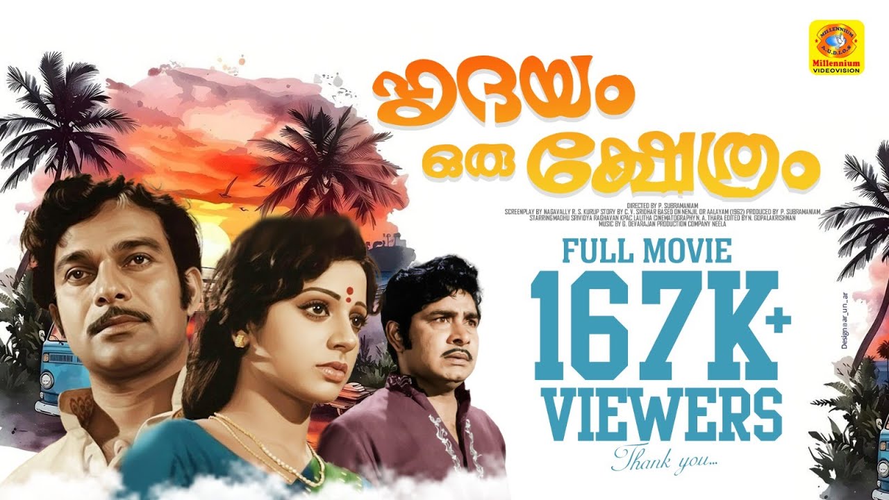 ഹൃദയം ഒരു ക്ഷേത്രം | Hridhayam Oru Kshetram | Madhu, Sreevidhya, Ragavan | Malayalam Super Hit Movie