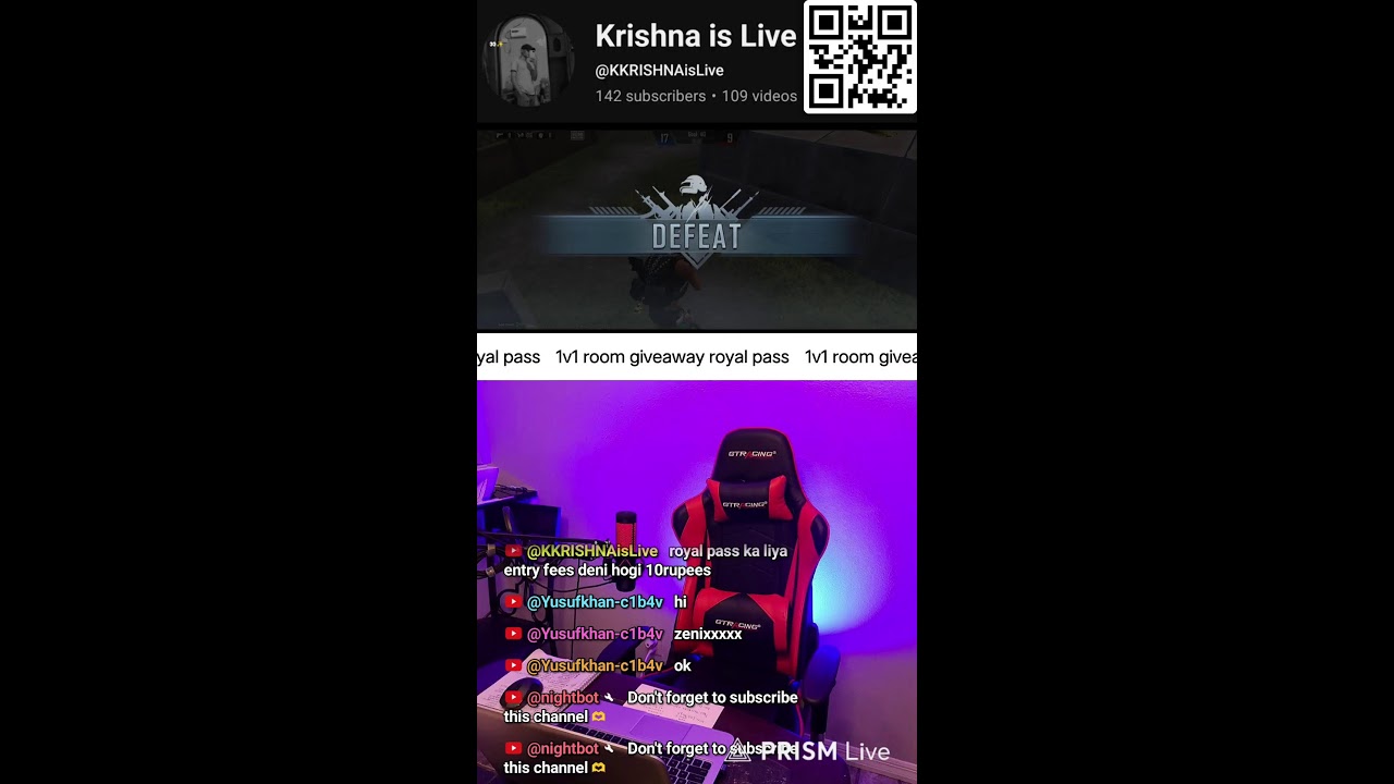 1v1 room giveaway streak match