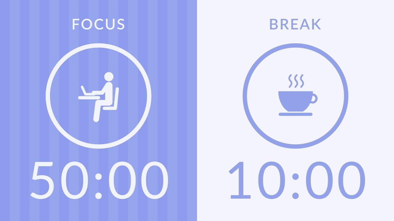 50/10 Pomodoro Timer | No Music 🔔 Bell Only | 3-Hour Study With Me for Deep Focus 💙
