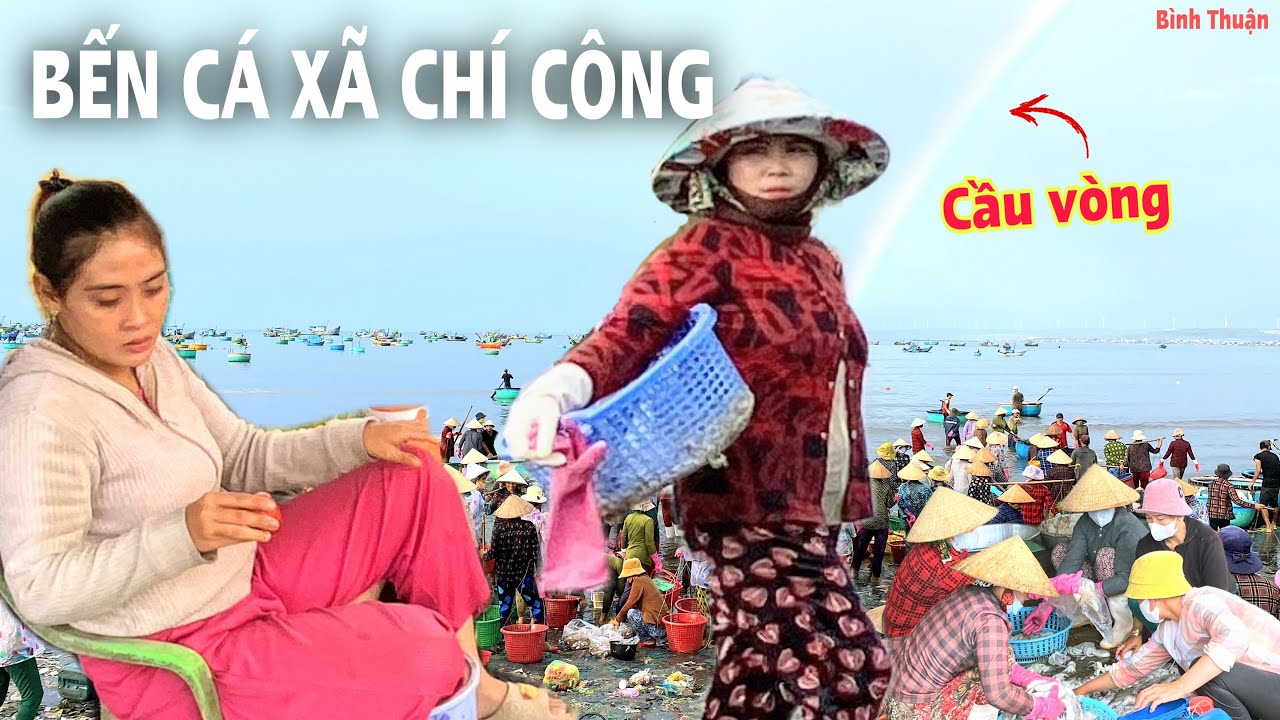 Ngư Dân Xã Chí Công Thân Thiện Chịu Khó Ra Chợ Bán Đủ Các Loại Hải Sản Tươi Ngon Vừa Cập Bến Cá