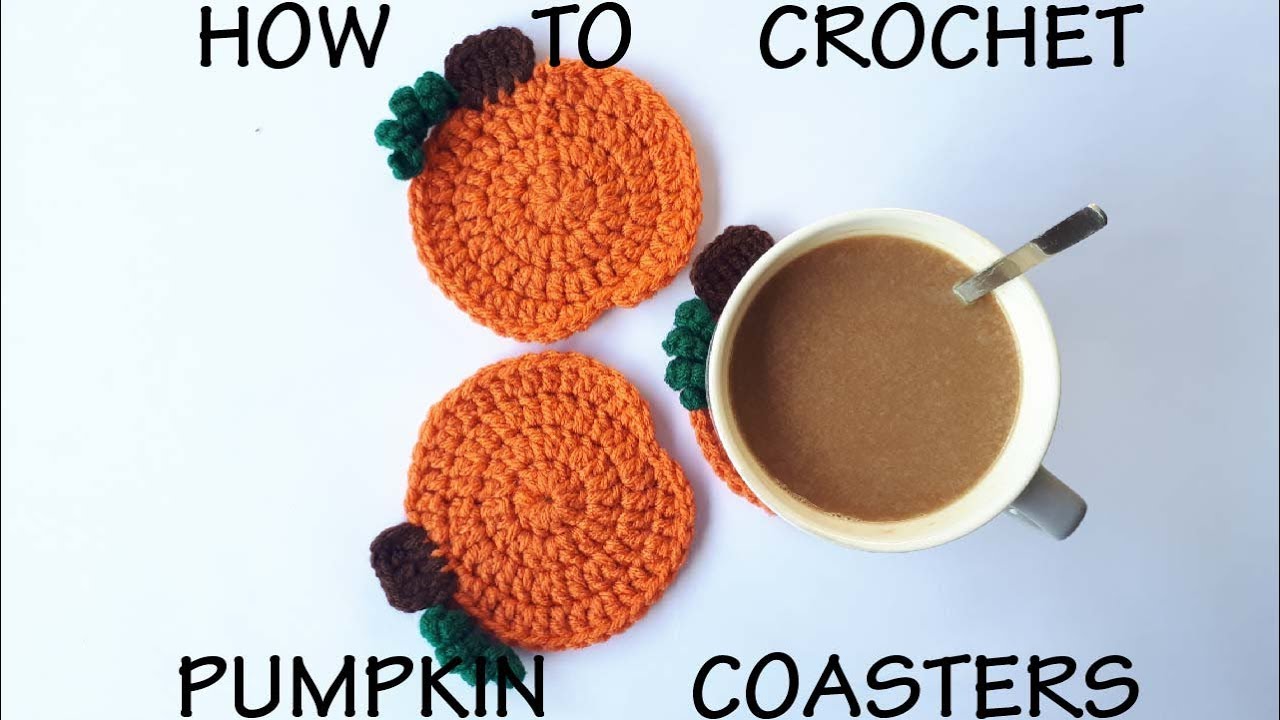 How to Crochet Pumpkin Coasters - Free Crochet Pattern