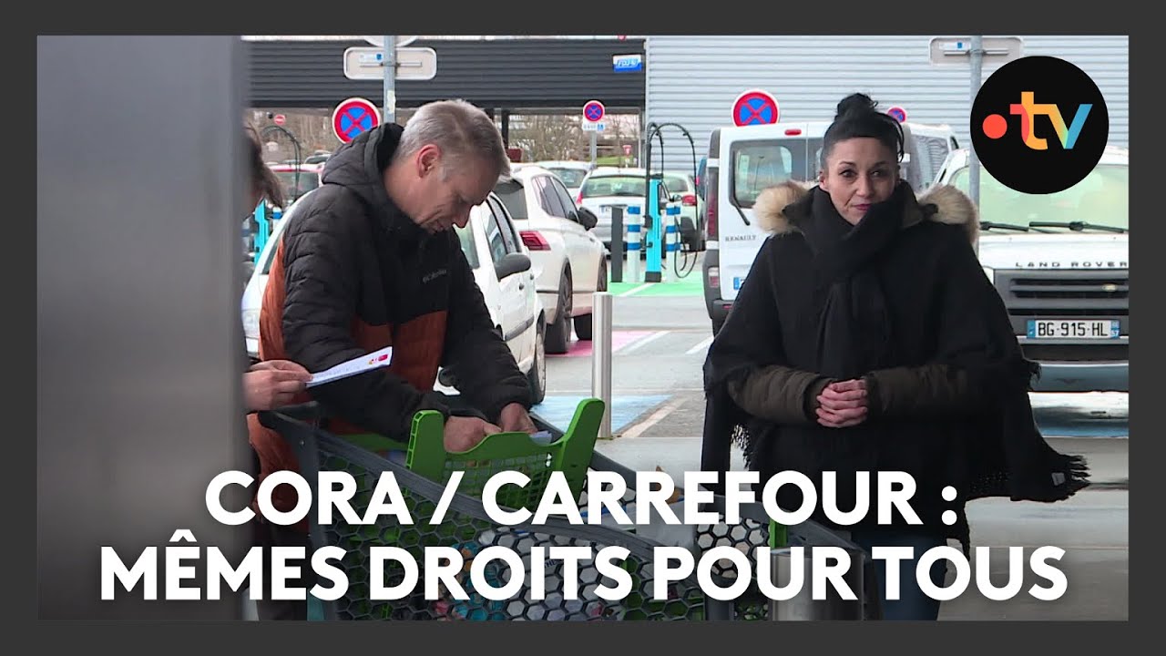 Les salariés de Cora réclament les mêmes droits que ceux de Carrefour après le rachat des magasins