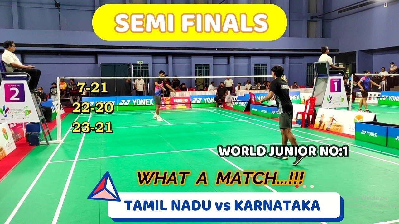 WORLD JUNIOR NO:1 - SANKAR MUTHUSAMY vs SANEETH.D SEMI FINALS Men Singles SOUTH ZONE 2022