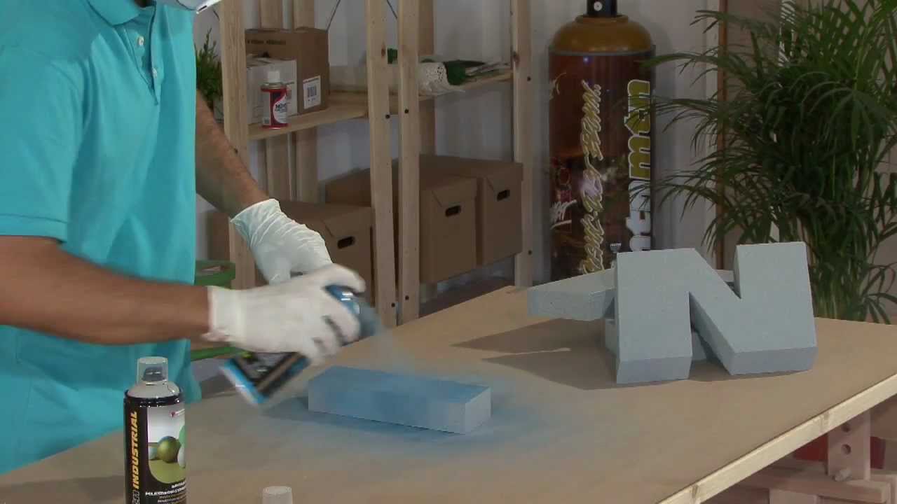 Tutorial: Cómo pintar letras de Porex (poliestireno) con spray paso a paso