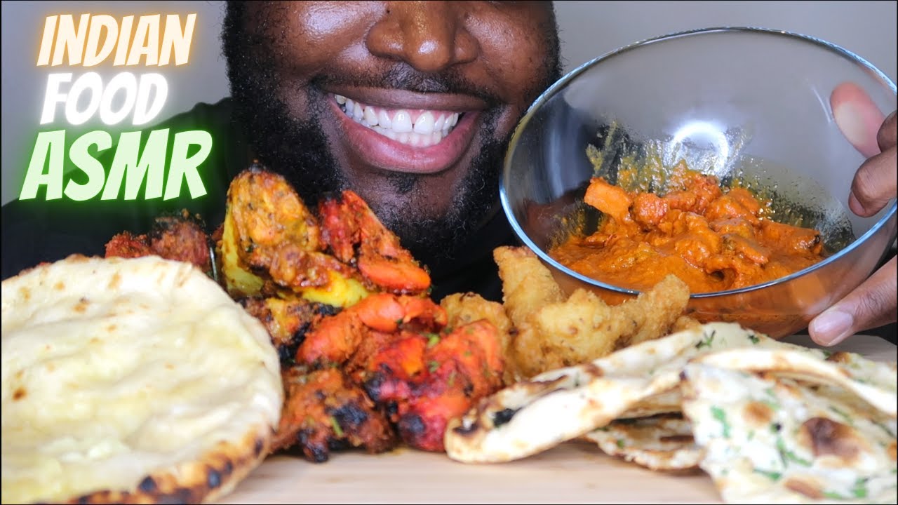 ASMR  Indian Food Mix Grill & Butter Chicken Request Video REAL EATING SOUNDS