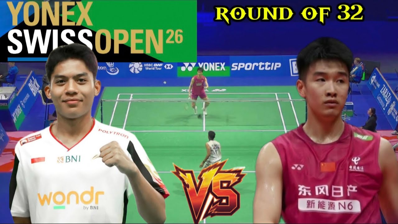 Moh Zaki Ubaidillah (INA) VS Li Shi Feng (CHN) | duel babak 32 besar Swiss Open 2026