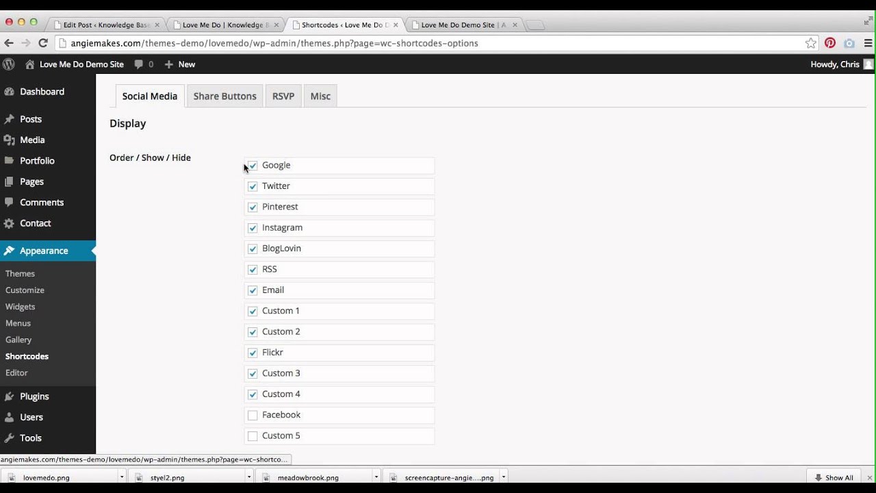 Set Up Footer Widgets Angie Makes Love Me Do Theme