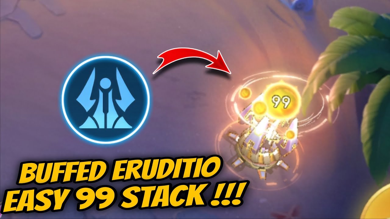 99 Stack Eruditio Buffed Easy Strategy Trick !! Magic Chess Go Go.