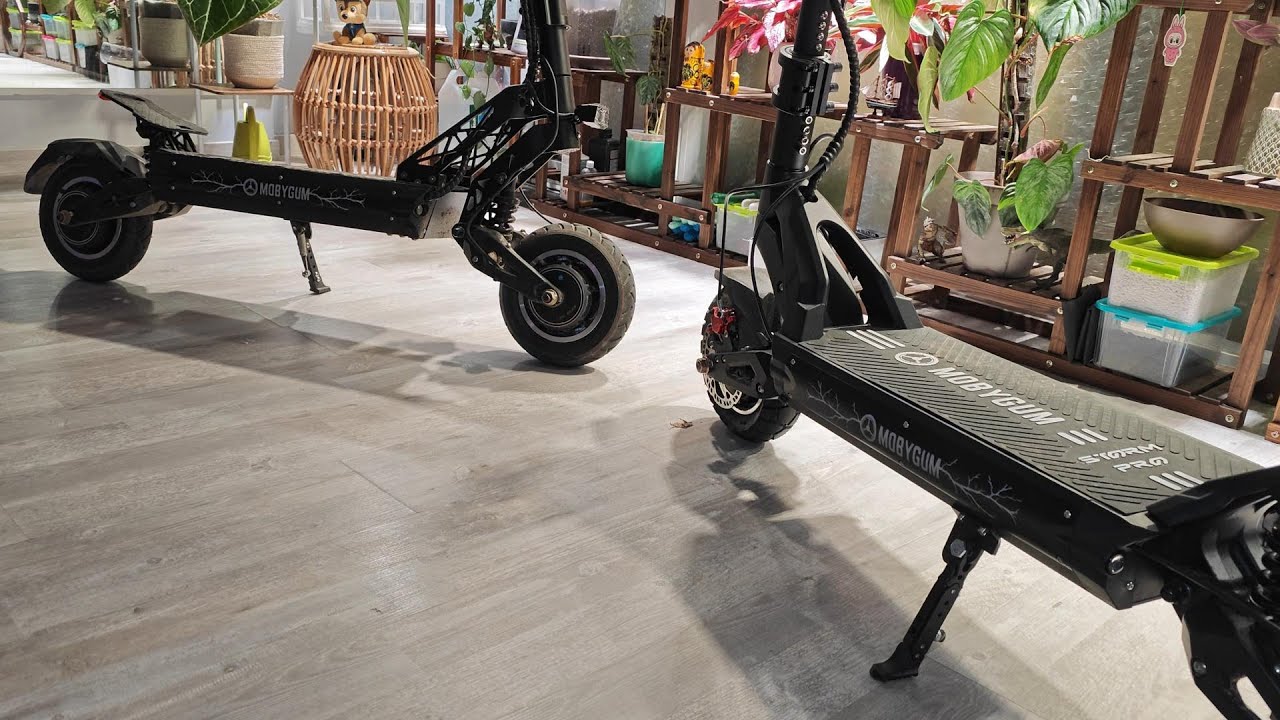 MOBYGUM STORM OU STORM PRO ? vidéo bonus des 2 modèles de trottinettes 60v bi moteur