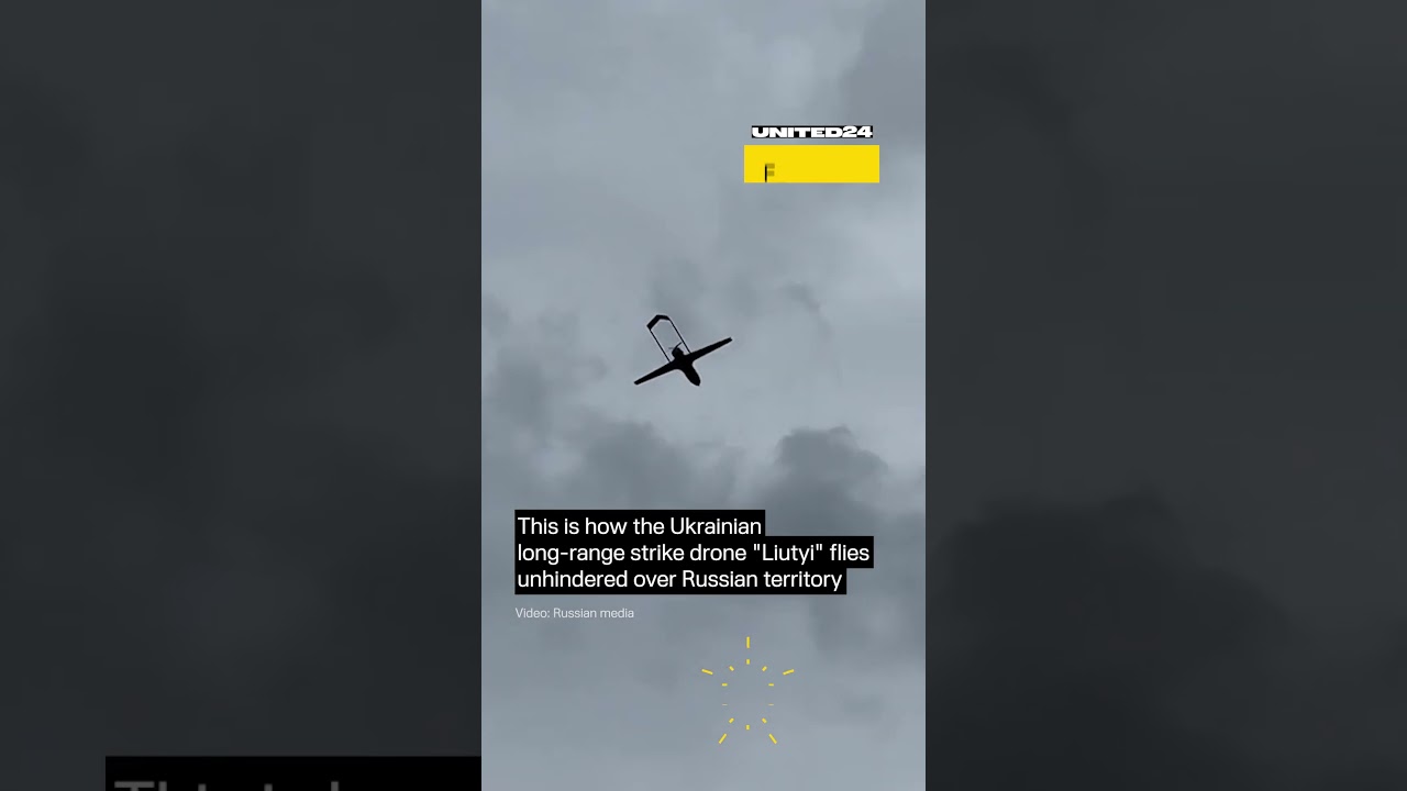 Ukrainian Long-Range Liutyi Drone Flies Over Russian Territory #warinukraine #drone