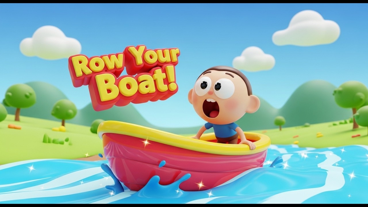 Row Row Row Your Boat 🚣‍♂️ | Fun Animal Adventure Song for Kids