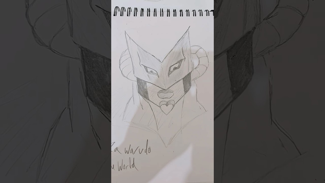 Daily drawing 82 Za Warudo &rdquo;the world&rdquo; Dio&rsquo; Stand from JoJo bizarre adventure #anime #art #jjba