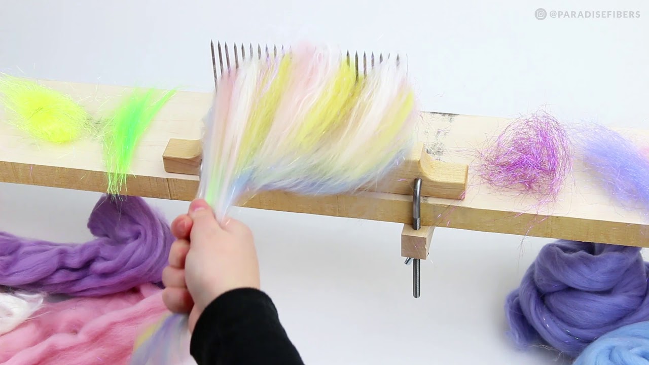 Satisfying Wool Blending | Pastel Roving Blended on a Hackle