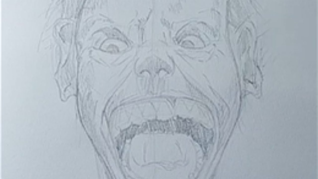 Luxury Art Sketch – Intense Face
