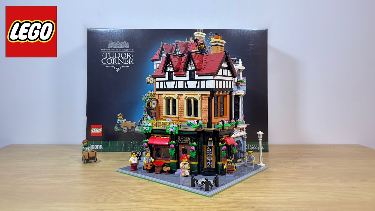 LEGO ICONS TUDOR CORNER 10350 REVIEW ! #lego#legoicons#modular#review#tudorcorner#lego10350