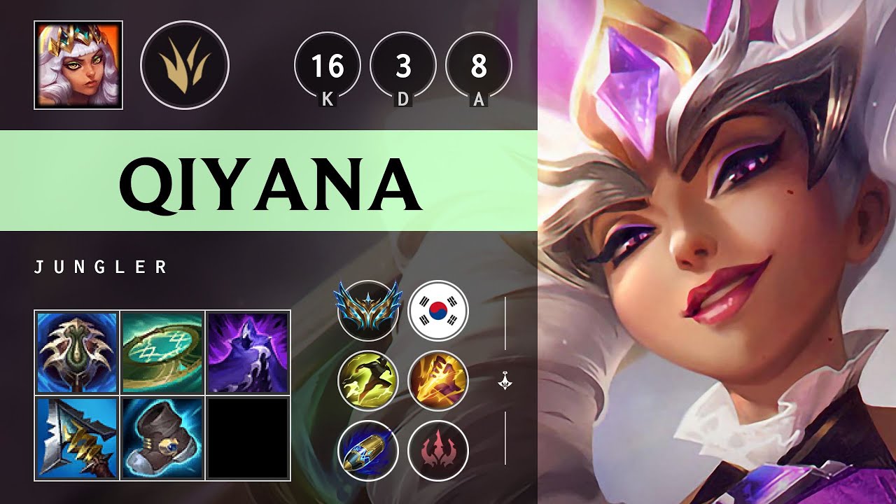 Qiyana Jungle vs Ekko - KR Challenger Patch 25.20