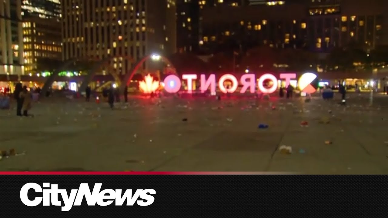 Empty feeling as Blue Jays fans at Nathan Phillips Square process Game 7 loss