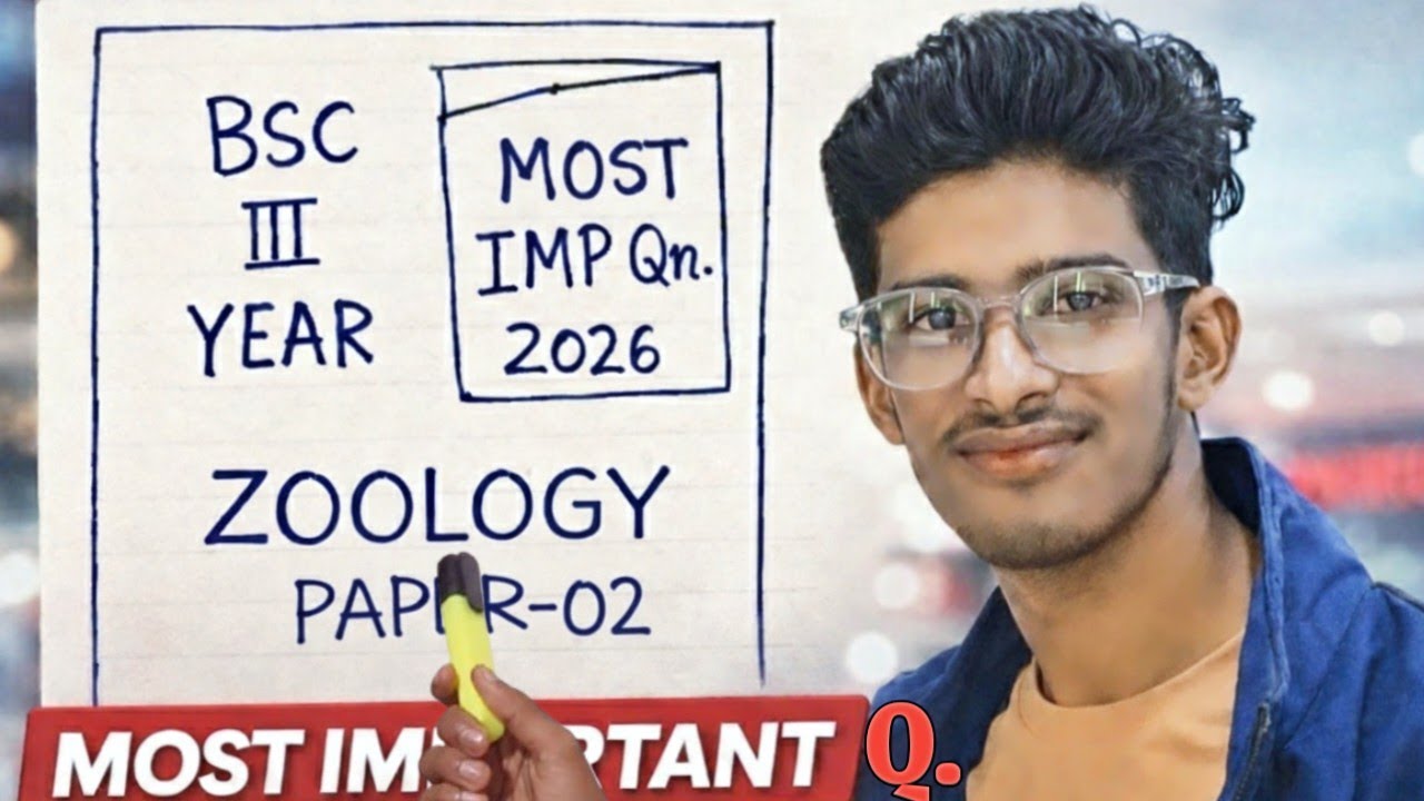 bsc 3rd year zoology 2nd paper important questions 2026 cg . Zoology paper 02 imp.question