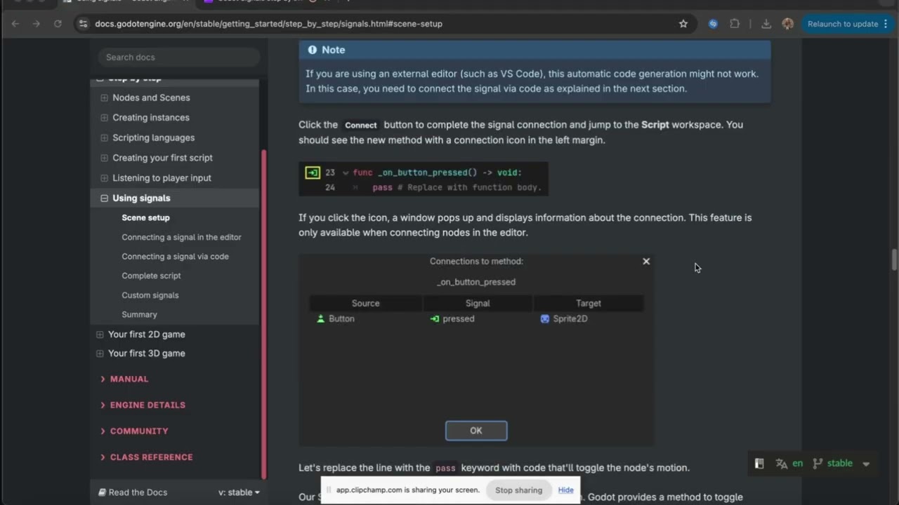 Godot Signals Step by Step part 4