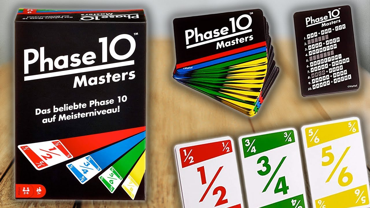 PHASE 10 MASTERS (BASIS und PLUS Kartenspiel) Spielregeln TV (Spielanleitung Deutsch) MATTEL MASTER