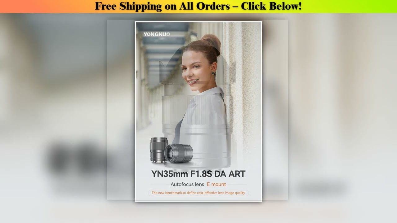 YONGNUO YN35mm F1.8S DA Art E-Mount Auto Focus Lens Fast Quiet Large Aperture for Sony Mirrorless