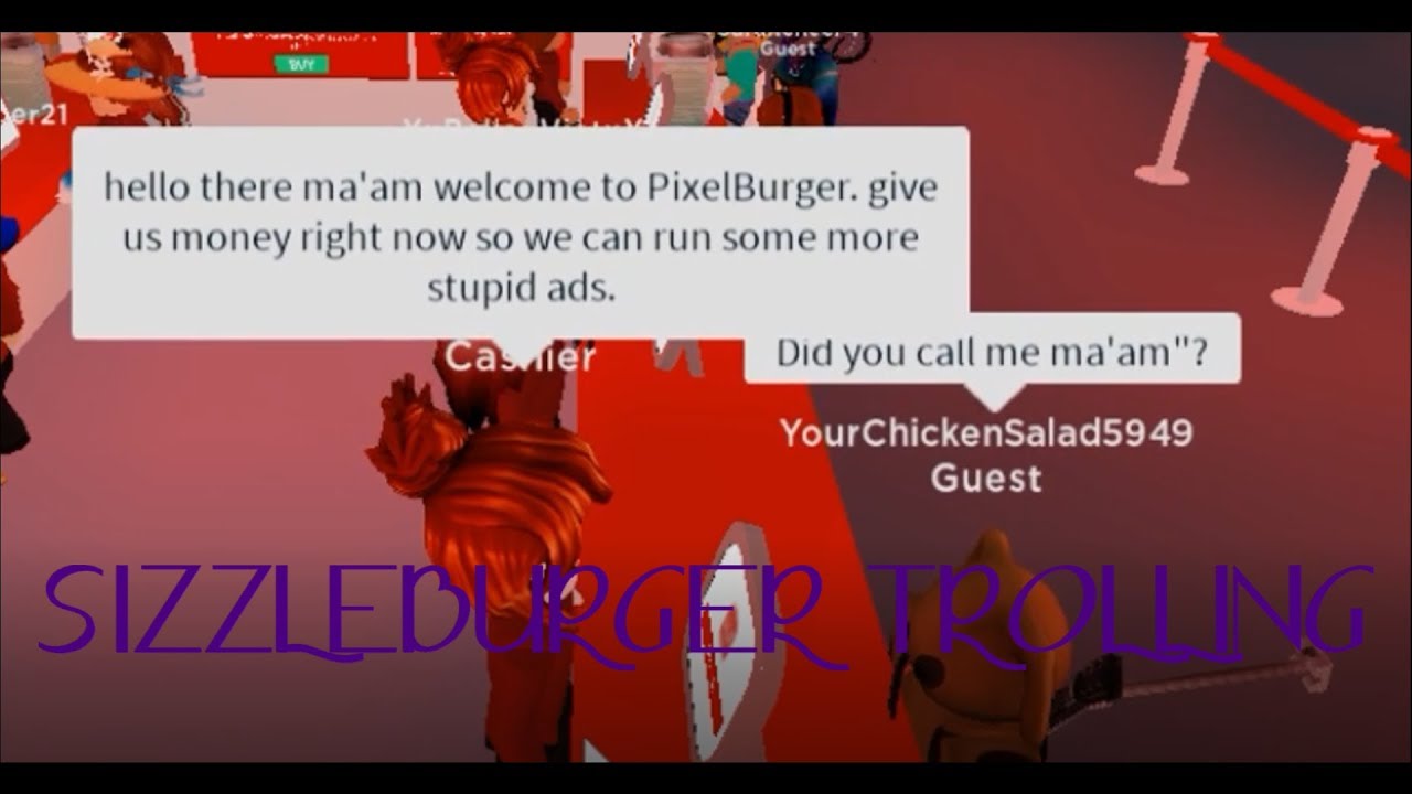 ТРОЛЛИНГ В КАЧЕСТВЕ РАБОТНИКА, ОБМАН И НАНЕСЕНИЕ ХАОСА В SIZZLEBURGER НА ROBLOX