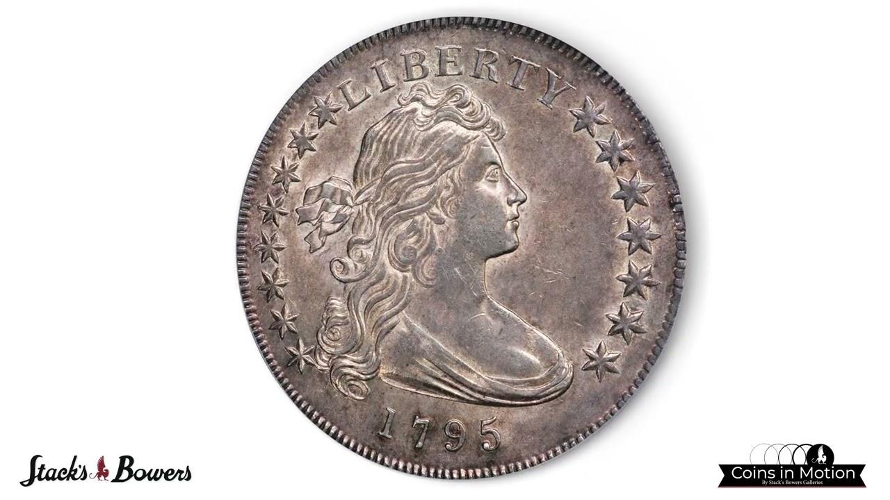1795 Draped Bust Silver Dollar. BB-51, B-14. Rarity-2. Off-Center Bust. AU-58 (PCGS). CAC. CMQ.