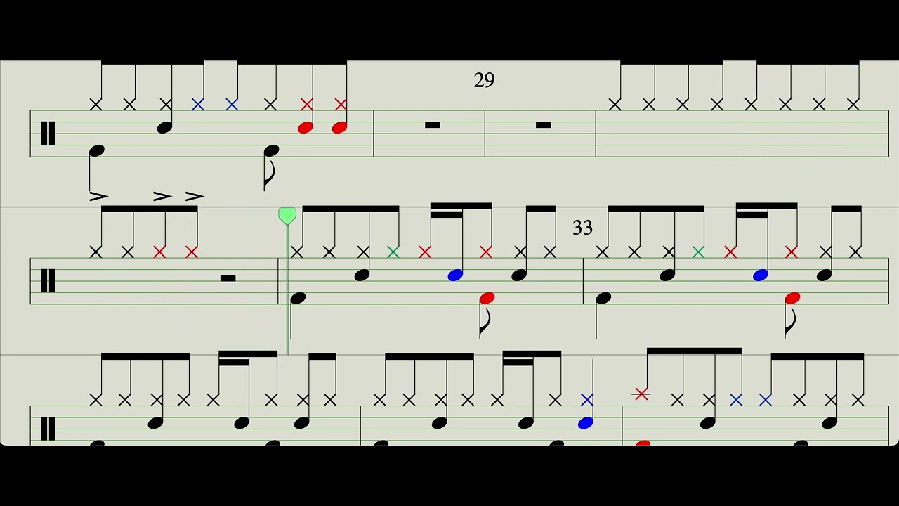 Free - K-Pop Demon Hunters Drum Score , Drum Sheet Music