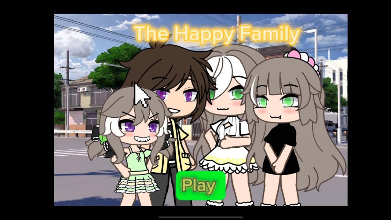 The happy family (horror game) #gacha #horrorstories
