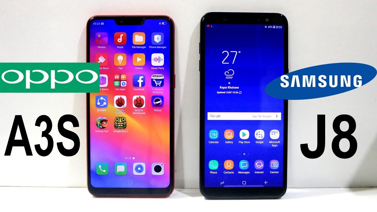 Oppo A3S Vs Galaxy J8 Speed Test