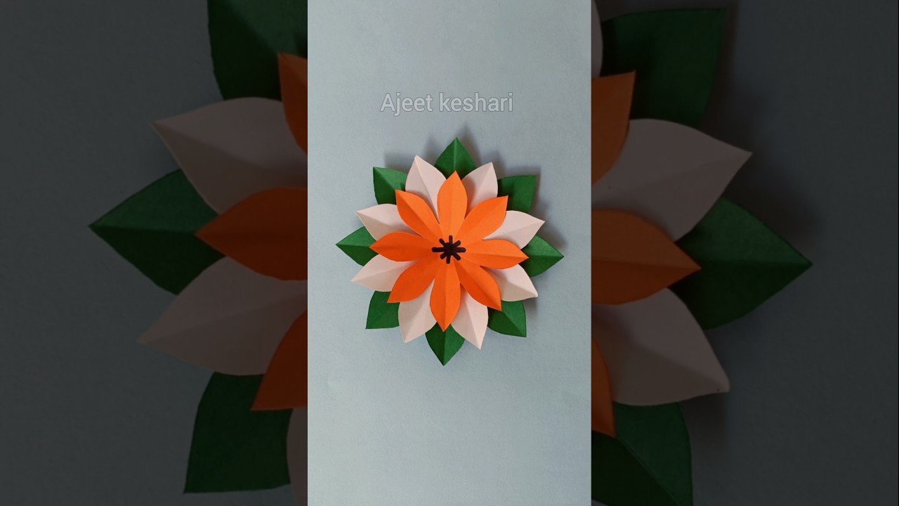 Tricolor Paper Flower | Republic Day Craft | Independence Day Craft #diy #flower #republicday #short