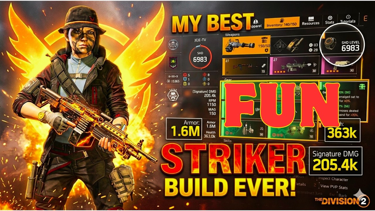 MY new BEST FUN STRIKER BUILD EVER MADE  THE DIVISION 2