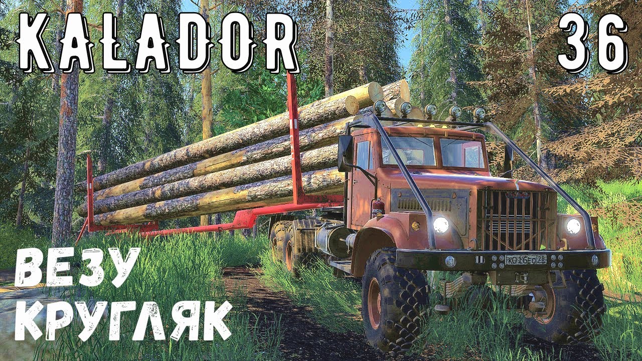 FS 19 - Вывожу кругляк.  Погрузка отходов для переработки - KALADOR фермер лесоруб # 36