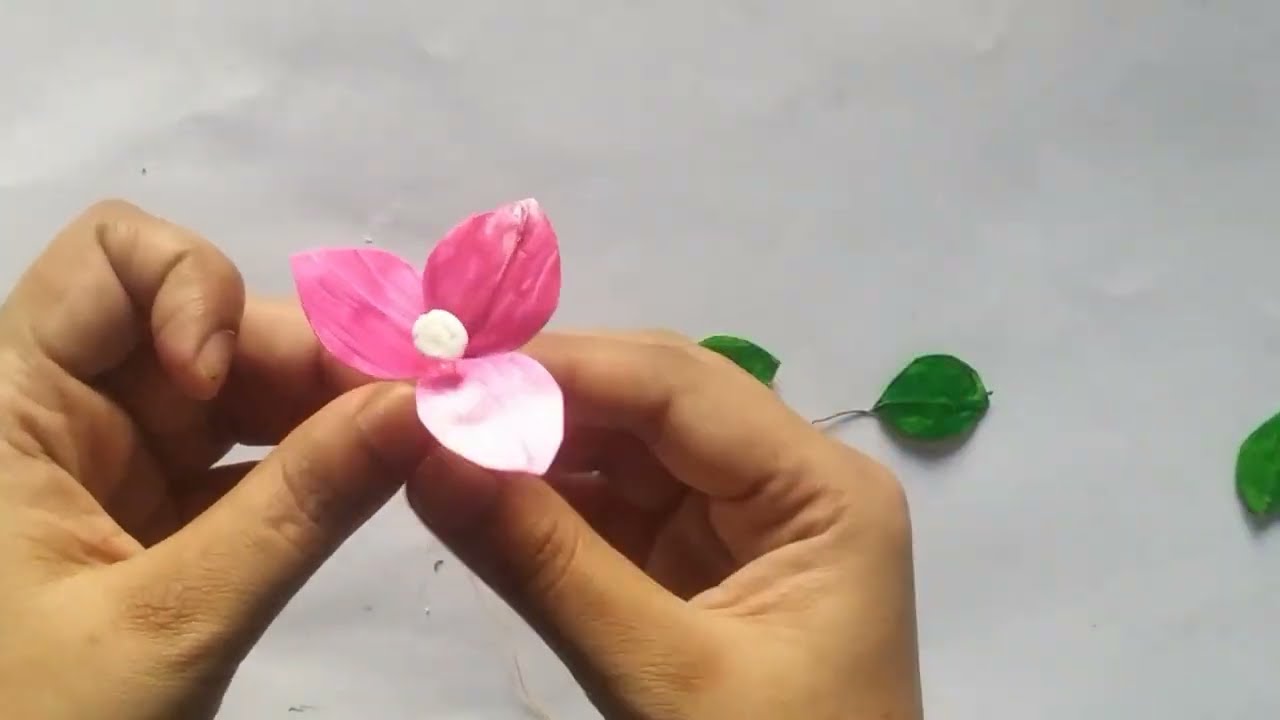 বাগানবিলাস/DIY flower with masking tape #diy #creative #craft #ideas #handmade #shorts