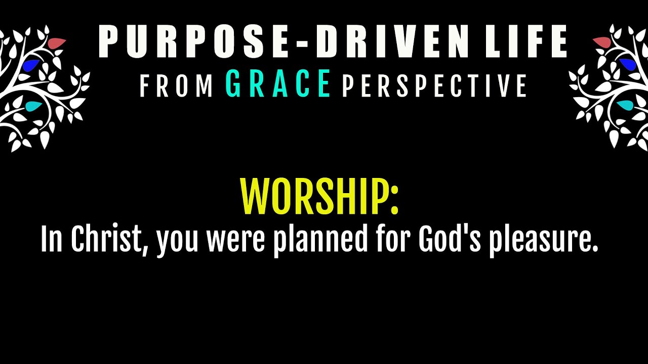 PURPOSE-DRIVEN LIFE FROM GRACE PERSPECTIVE PART 2