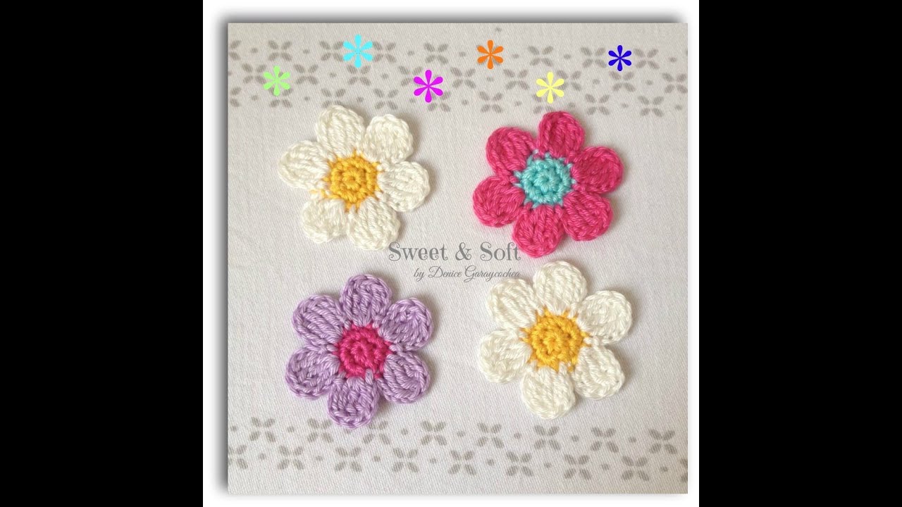 Como hacer una flor a crochet ...La magia del crochet