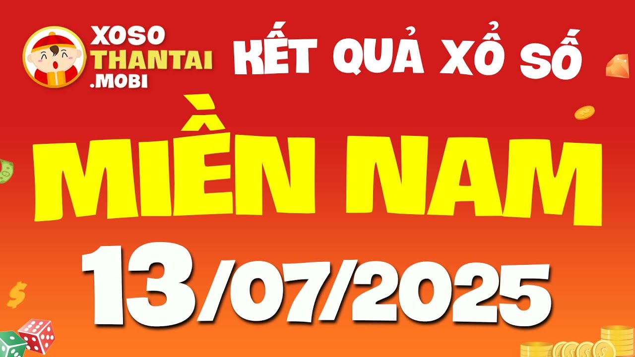 Xổ số Miền Nam h&ocirc;m nay ng&agrave;y 13 th&aacute;ng 7 - XSMN - SXMN - KQXSMN 13/7/2025 - XSMN chủ nhật