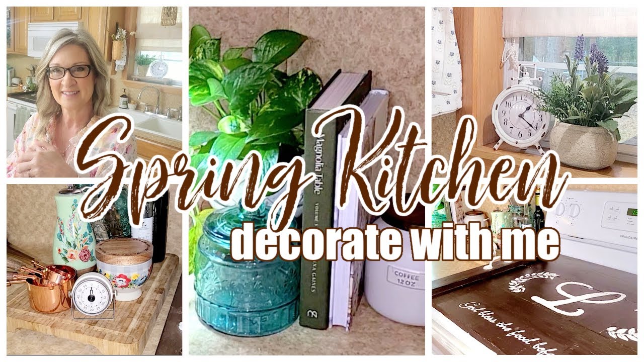 SPRING KITCHEN DECORATE WITH ME 2025 / PIONEER WOMAN INSPIRED COFFEE BAR / ROBIN LANE LOWE